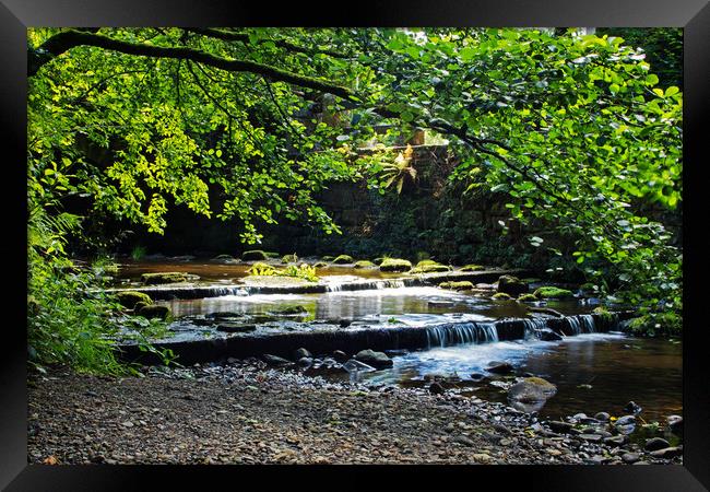 Wycoller Beck downstream Framed Print by David McCulloch