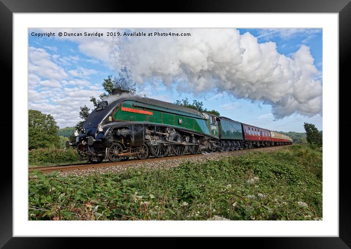 60009 union of south Africa steam train torbay exp Framed Mounted Print by Duncan Savidge