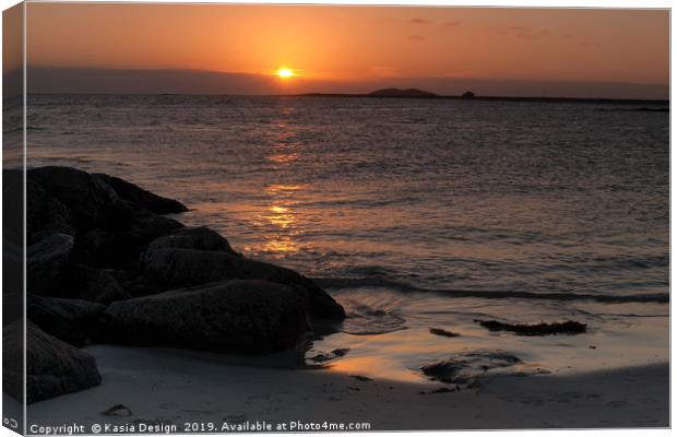 South Uist: Polochar Sunset, Outer Hebrides Canvas Print by Kasia Design