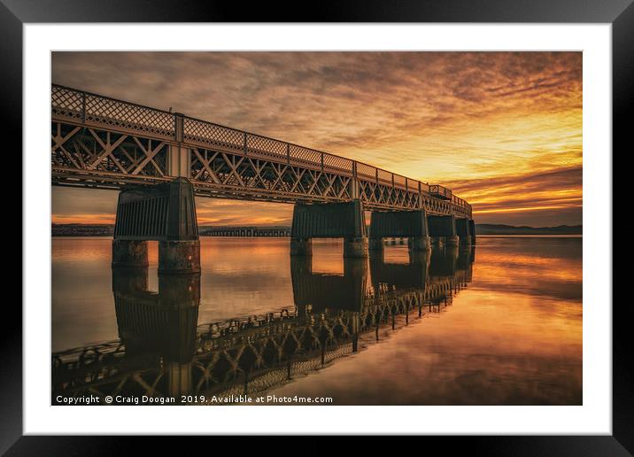 Tay Rail Bridge Dundee Framed Mounted Print by Craig Doogan