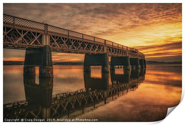 Tay Rail Bridge Dundee Print by Craig Doogan