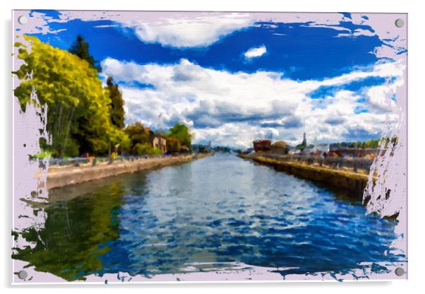 Ballard Locks into Distance Horizontal Acrylic by Darryl Brooks