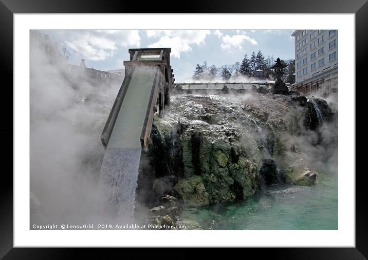 Hot spring in Kusatsu Onsen, Japan Framed Mounted Print by Lensw0rld 