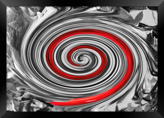 Valentine Twirl - deepening spiral of love Framed Print by Peter Smith