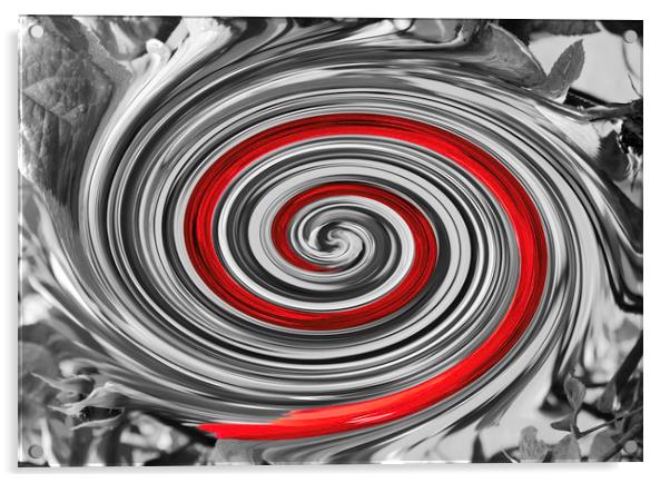 Valentine Twirl - deepening spiral of love Acrylic by Peter Smith