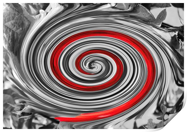 Valentine Twirl - deepening spiral of love Print by Peter Smith