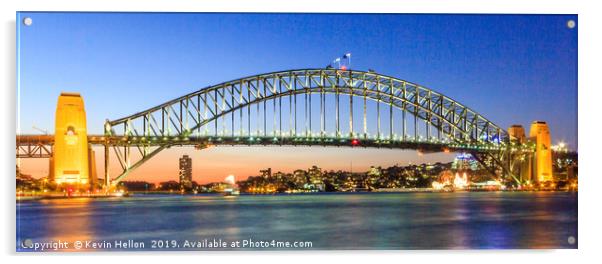 Panorama of Sydney Harbour Bridge Acrylic by Kevin Hellon