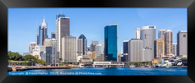 Panoramic view of the Central Business District  Framed Print by Kevin Hellon