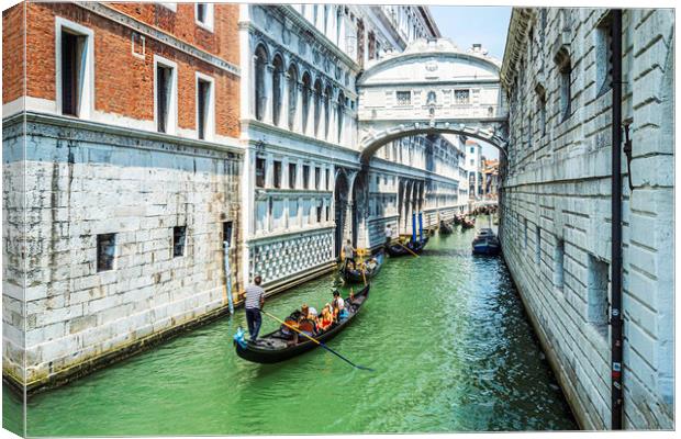 Under The Bridge Of Sighs Canvas Print by Steve Purnell