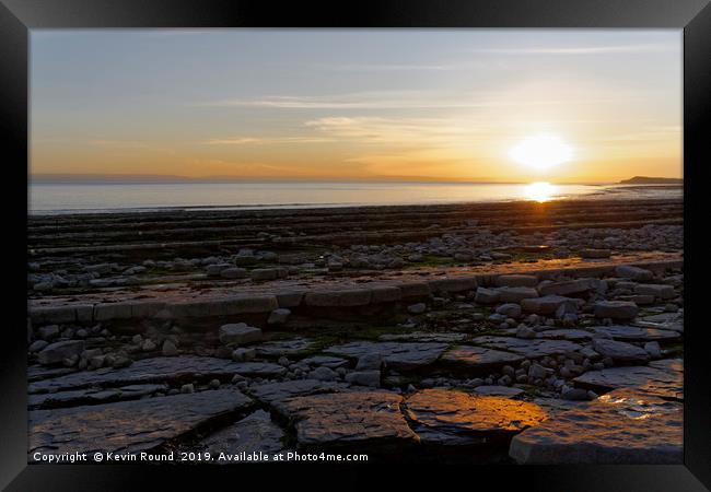 Coastal Sunset Framed Print by Kevin Round