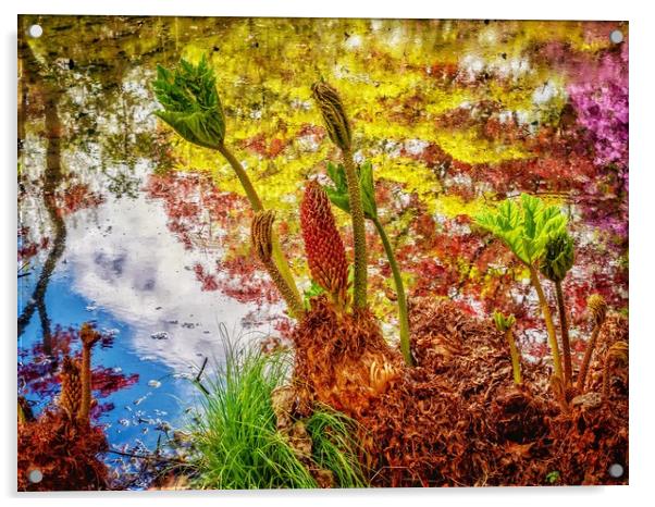 Bog Garden  Acrylic by Victor Burnside
