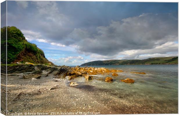 View from Looe island Beach in Cornwall Canvas Print by Rosie Spooner
