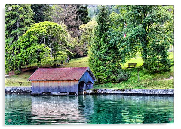 Boathouse Acrylic by Brian Beckett