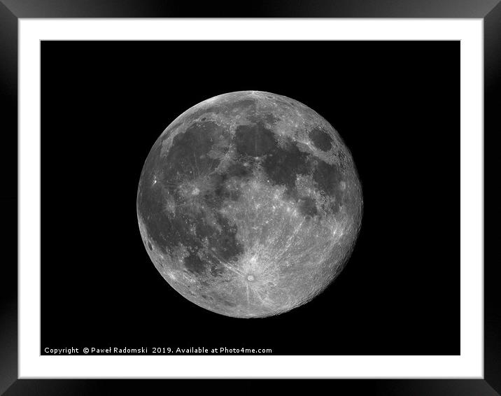 Full Moon Framed Mounted Print by Paweł Radomski