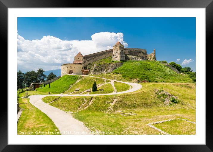 The beautiful Rasnov Fortress architecture. Framed Mounted Print by Florin Brezeanu