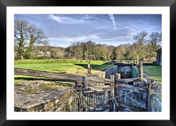 Canal Lock Framed Mounted Print by Brian Beckett