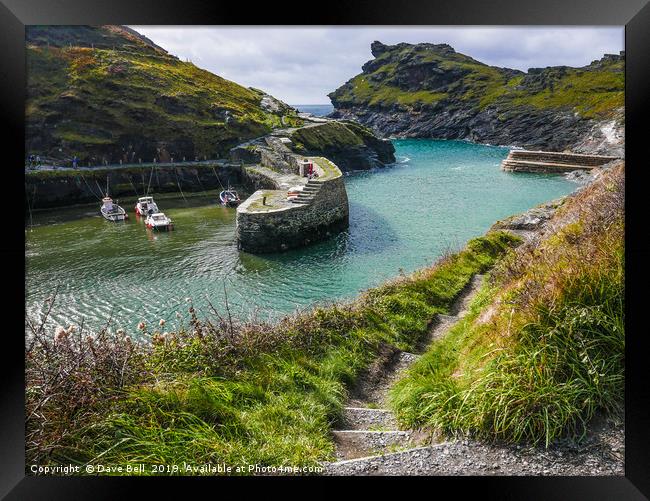 Cornish Harbour Framed Print by Dave Bell