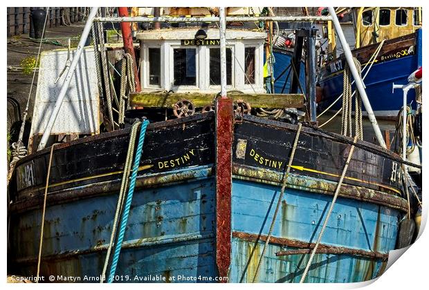 Old Fishing Boats Print by Martyn Arnold
