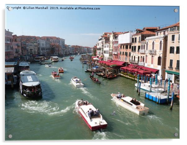 Grand Canal Venice.  Acrylic by Lilian Marshall