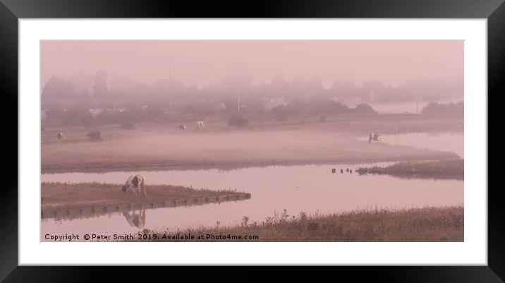 early morning mist Framed Mounted Print by Peter Smith