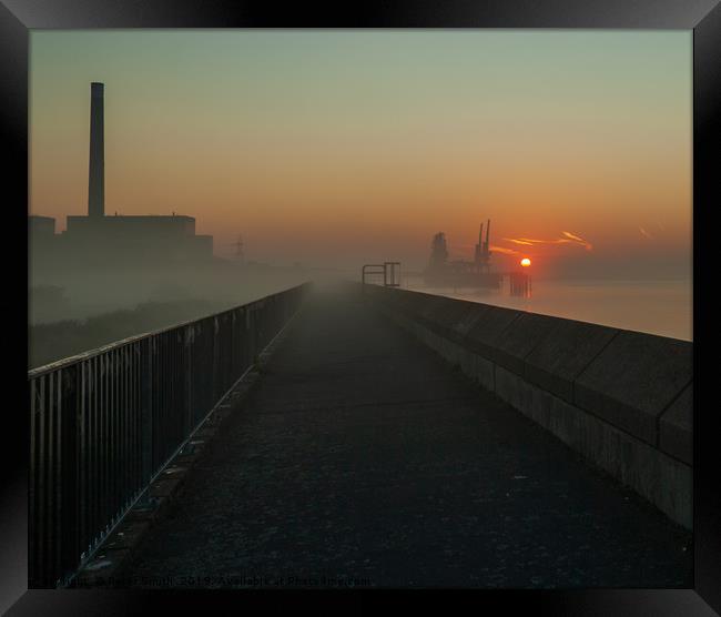 Tilbury Power Station at sunrise Framed Print by Peter Smith