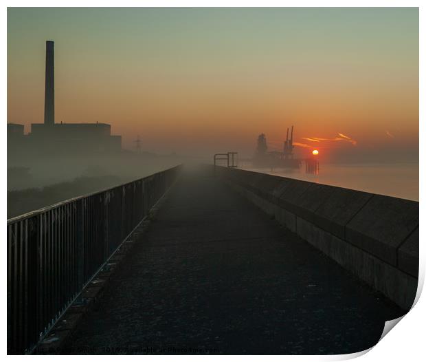 Tilbury Power Station at sunrise Print by Peter Smith