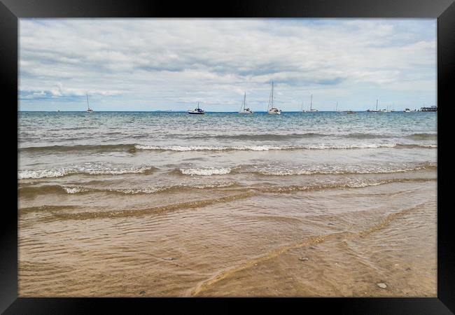 Views from Swanage Beach Framed Print by Hayley Jewell