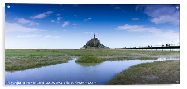 Le Mont Saint-Michel Acrylic by DiFigiano Photography