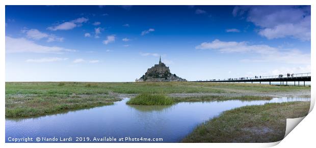 Le Mont Saint-Michel Print by DiFigiano Photography
