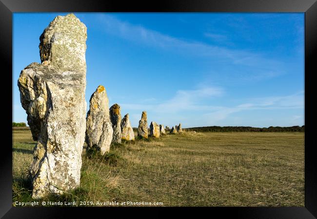 Menhirs De Lagatjar Framed Print by DiFigiano Photography