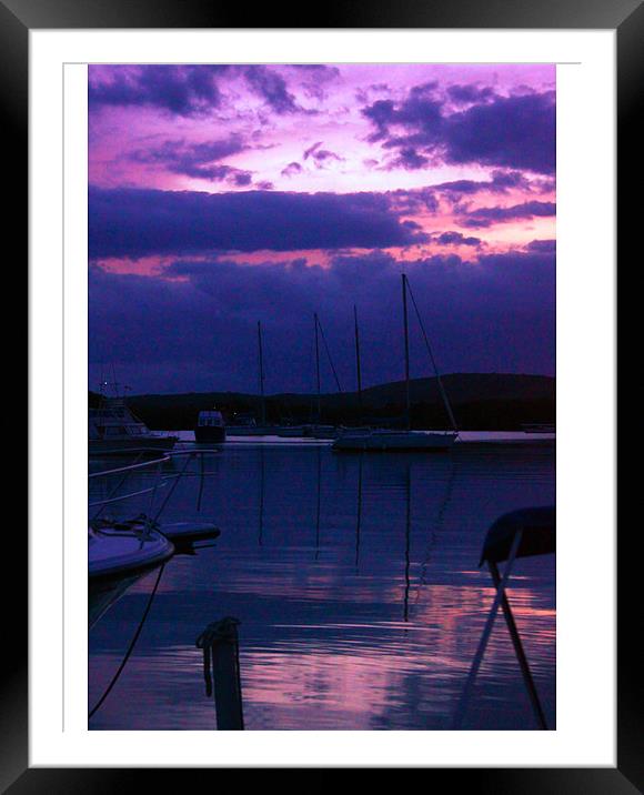 After Sunset at La Parguera Framed Mounted Print by Rodolfo (Don F Barrios Quinon