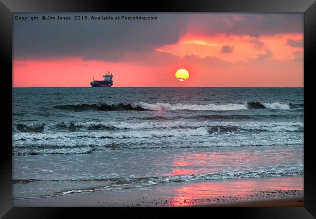 December Dawn over the North Sea Framed Print by Jim Jones