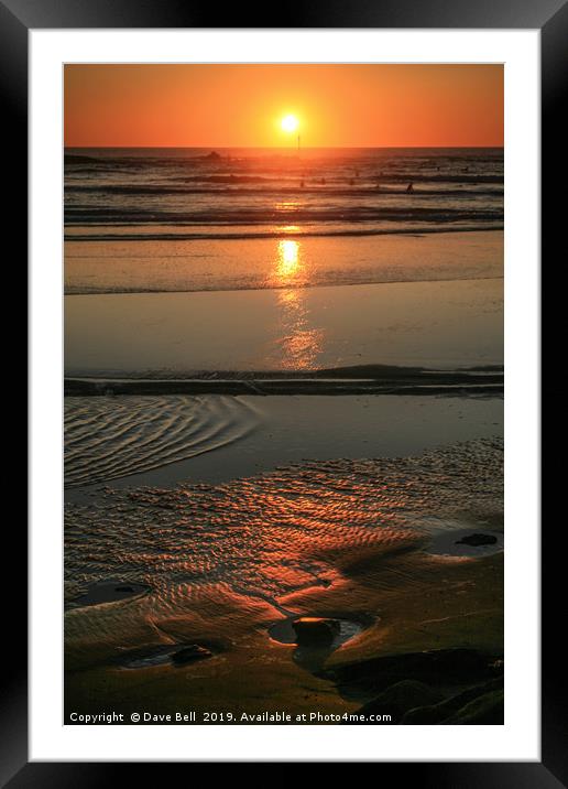 Summerleaze Beach Framed Mounted Print by Dave Bell