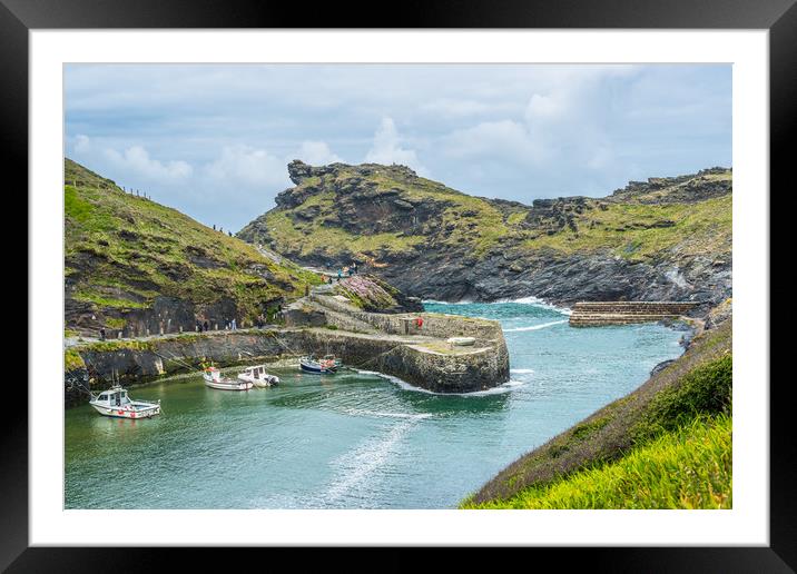 Boscastle harbour Framed Mounted Print by Andrew Michael