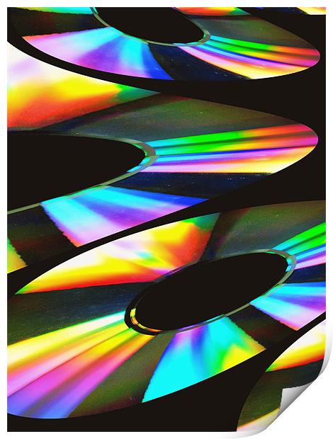 Rainbow Fractal Print by Christine Lake