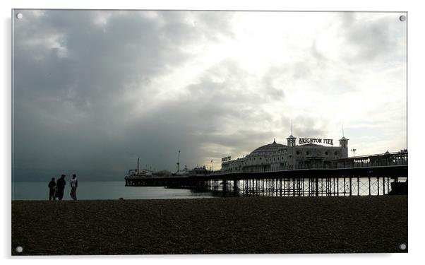 Brighton Pier Acrylic by John Basford