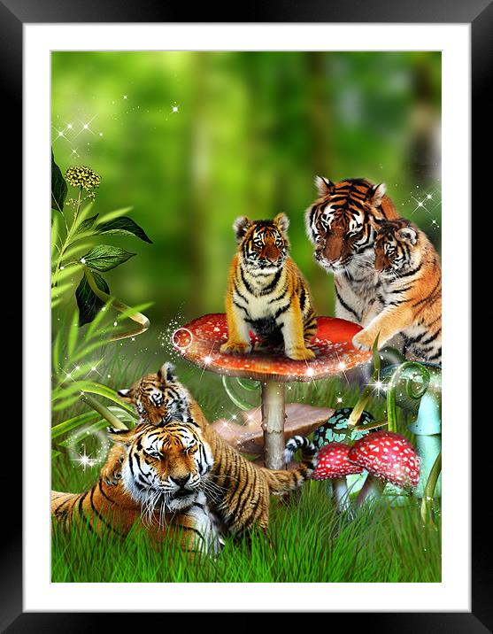 Tigers, Toadstools and Picnics - Oh My! Framed Mounted Print by Julie Hoddinott