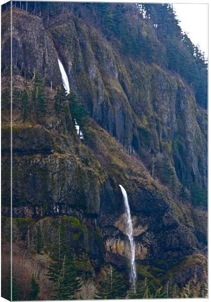 Columbian Gorge Waterfall Canvas Print by Irina Walker