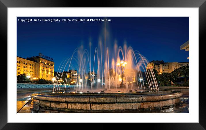 Independence Square, Kiev, Ukraine. Framed Mounted Print by K7 Photography