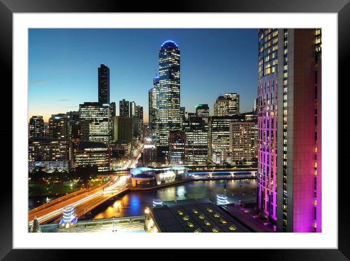 An Evening in Melbourne Framed Mounted Print by Ian Spencer