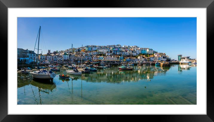 Brixham Harbour, Devon. Framed Mounted Print by Maggie McCall