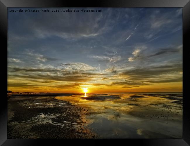 Minnis Bay sunset Framed Print by Thanet Photos