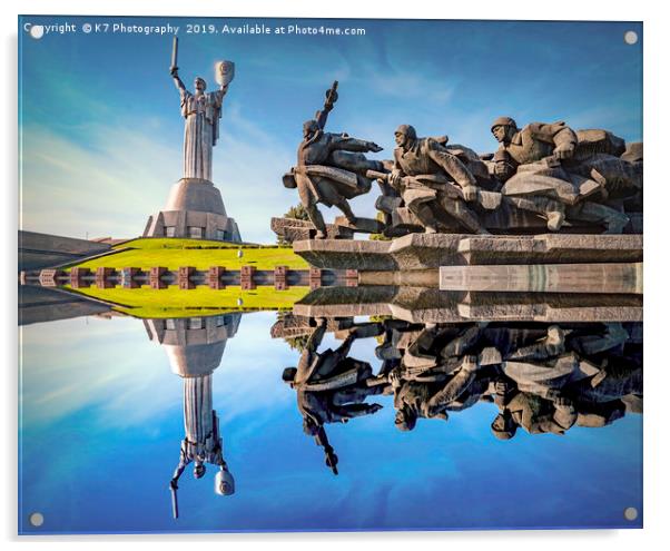 The Motherland Statue, Kiev, Ukraine. Acrylic by K7 Photography