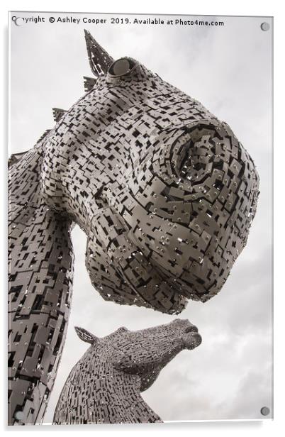 The Kelpies. Acrylic by Ashley Cooper