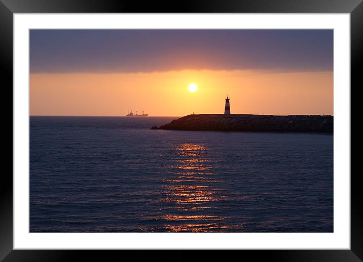 Sunset in Aveiro Framed Mounted Print by Luis Lajas