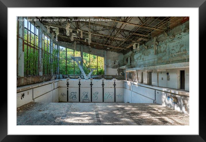 The Azure Swimming Pool, Chernobyl Exclusion Zone Framed Mounted Print by K7 Photography