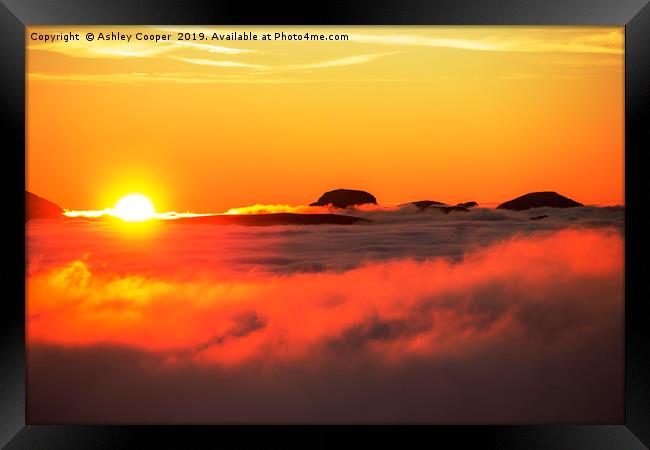 Gable sunset. Framed Print by Ashley Cooper