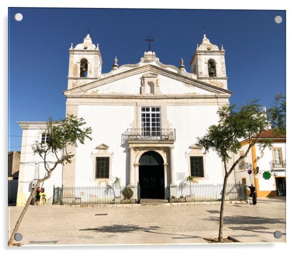 The Igreja Matriz de Santa Maria Acrylic by Naylor's Photography