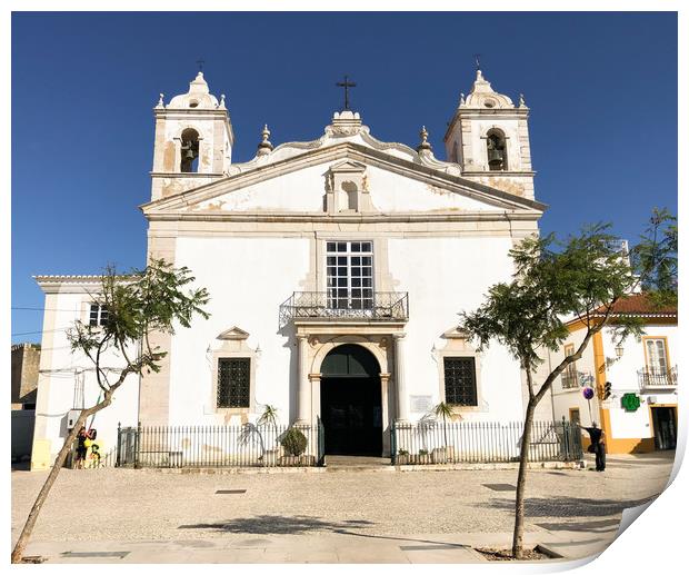The Igreja Matriz de Santa Maria Print by Naylor's Photography
