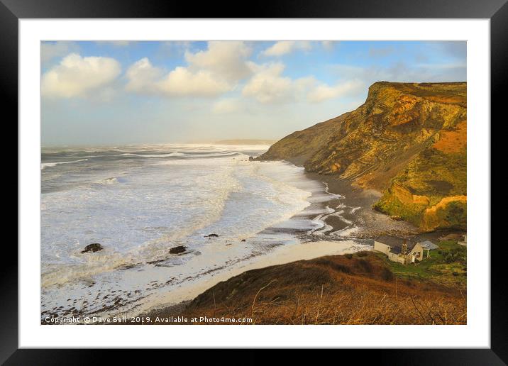 Wild Seas North Cornwall Framed Mounted Print by Dave Bell